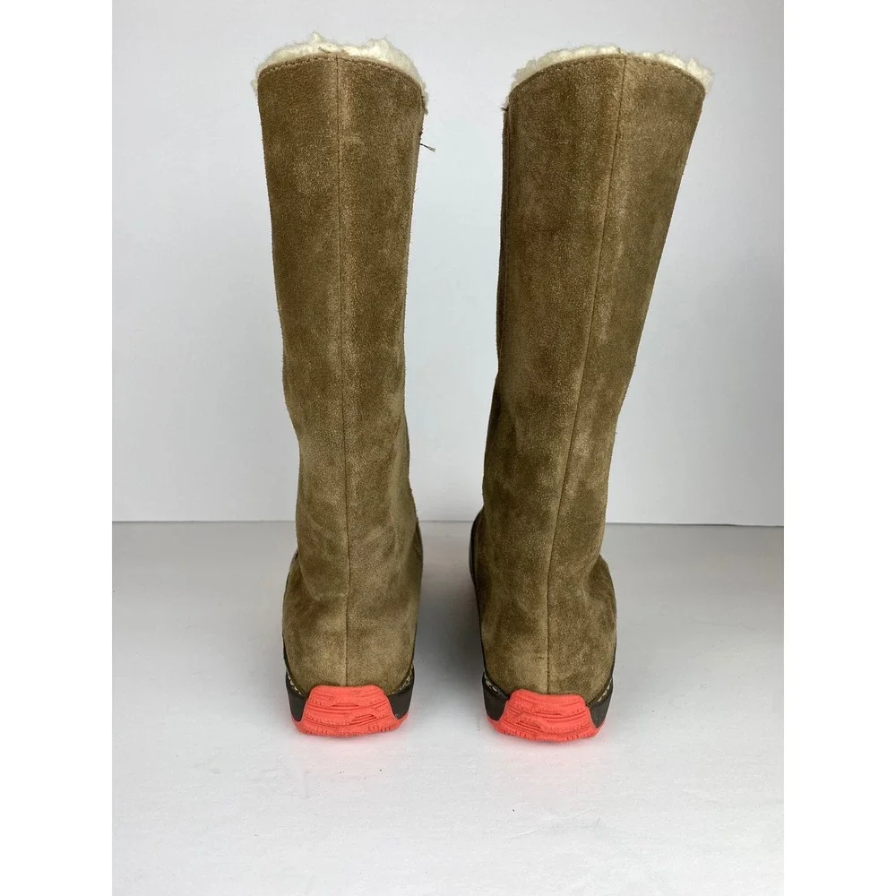 Sorel Brown Suede Winter Boots‎ Women 6.5 NL1609-269 Coral Sole Snow Boots